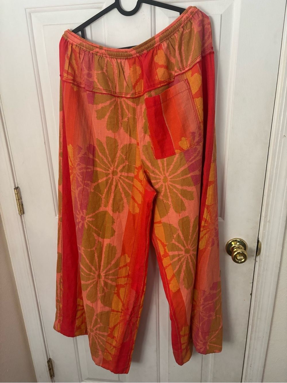 Free People Floral Strapless Wide-Leg pants in Orange and Pink NWOT - Picture 6 of 8